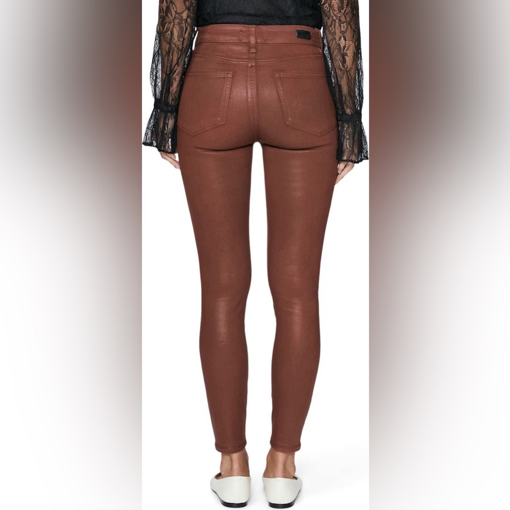 Paige HOXTON ANKLE in Burgundy Dust LUXE COATING NEW - Picture 2 of 10